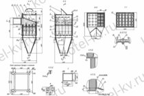 Батарейный циклон БЦ. Чертеж